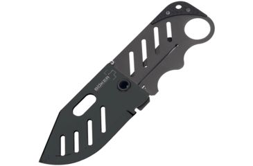 Image of Boker USA Credit Card Knife Black Folding Knife,2.25in,440C Steel,Standard Edge,Gray,Titanium Handle BOP01BO011