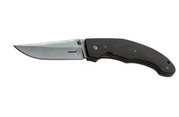 Image of Boker USA Gitano Linerlock Folding Knife,5.5in closed,Stainless Modified Clip Blade,Contoured Black G-10 Handle BOP02607