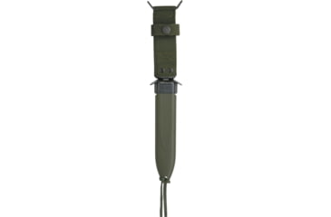 Image of Boker USA M3 1943 Trench Fixed Blade Knife, 11 3/4in Fixed Blade Knife, 11.75in Overall, 6.63in Black SS Blade, Stacked Leather Handle, SS Guard And Pommel, OD Green Belt Sheath, 02BO1943