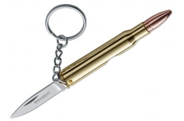 Image of Boker Magnum 30-06 Bullet Folding Knife, 1.75in, 440A Stainless Steel, Drop Point Blade, Gold Handle, 01SC249