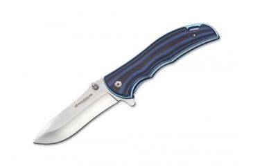 Image of Boker USA Magnum Blue Line Folding Pocket Knife,3.7in 440A Steel Blade,G-10 Blue-Black Handle 01SC001