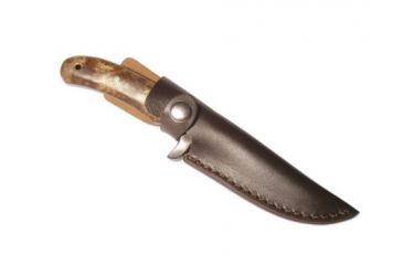Image of Boker Magnum Elk FB Fixed Blade Knife w/ Sheath, 4.33 in, 440A Stainless Steel, Drop Point Blade, Burl Wood Handle, 02GL683