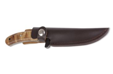 Image of Boker Magnum Elk FB Fixed Blade Knife w/ Sheath, 4.33 in, 440A Stainless Steel, Drop Point Blade, Burl Wood Handle, 02GL683