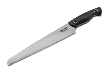 Image of Boker USA Saga Bread Knife,9.25in 440C Steel Stonewash Finish Blade,Black G10 Handle 130481
