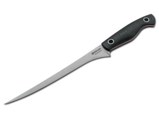Image of Boker USA Saga Fillet Knife,7.75in 440C Steel Stonewash Finish Blade,Black G10 Handle 130482