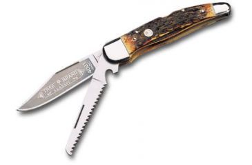 Image of Boker USA Stag Double Lock  Folding Knife w/ Sheath 114021S