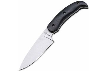 Image of Boker USA TUF Gen 2 Fixed Blade Knife,4.625in Stonewash 440C Stainless Steel,Black Micarta Handle B-02BO294
