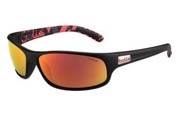 Image of Bolle Anaconda Progressive Prescription Sunglasses, Matte Black/Red Frame, 12080PR