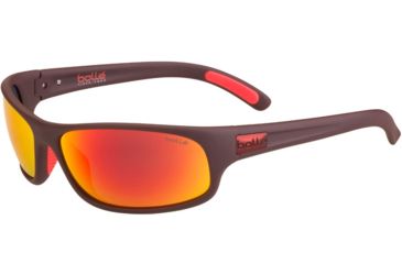 Image of Bolle Anaconda Progressive Prescription Sunglasses, Matte Mono Red Frame, 12445PR