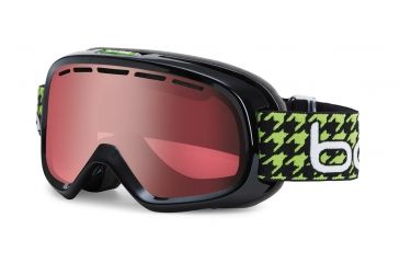 Image of Bolle Bumpy Ski/Snowboard Goggles - Shiny Black Plaid Frame and Vermillon Gun Lens 20989