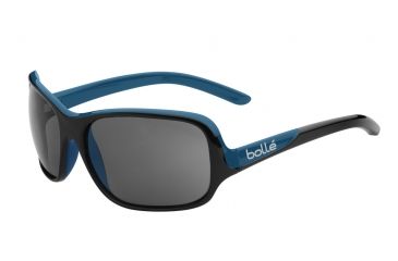 Image of Bolle Kassia Single Vision Prescription Sunglasses, Shiny Black / Blue Frame-11749SV