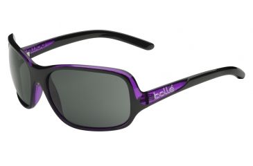 Image of Bolle Kassia Single Vision Prescription Sunglasses, Shiny Black / Violet Frame-11745SV