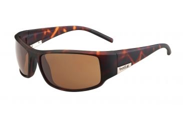 Image of Bolle King Sunglasses,Matte Tortoise Frame,TLB Dark Rectangle Lens 12118