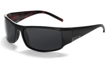 Image of Bolle King Sunglasses, Black/Red Marble Frame, Non Polar TNS Lens 11202