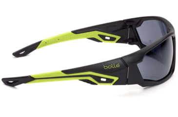 Image of Bolle Mercuro Safety Glasses, Black Yellow Frame, Smoke Lens, MERPSF