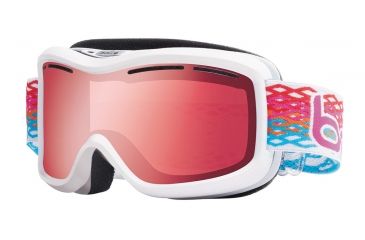 Image of Bolle Monarch Ski/Snowboard Goggles - White Diamond Frame and Vermillon Gun Lens 20945