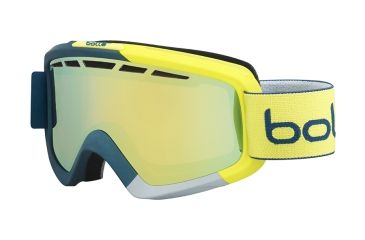 Image of Bolle Nova II Goggles, Matte Blue and Yellow Frame, Fire Orange Lens, 21471