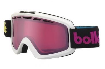 Image of Bolle Nova II Ski/Snowboard Goggles,Matte White Retro Frame,Vermillon Gun Lens 21340