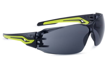 Image of Bolle Silex+ Safety Glasses, Grey Black Frame, Smoke Assembled in America Lens, SILEXPPSFSA