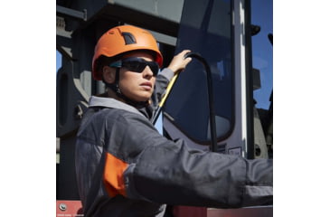 Image of Bolle Silex+ Small Safety Glasses, Grey Green Frame, Smoke Lens, PSSSILP4262