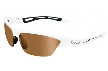 Image of Bolle Tempest Single Vision Prescription Sunglasses, Shiny White / Gray Frame-11820SV