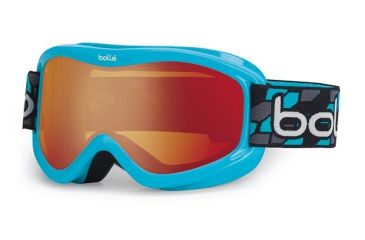 Image of Bolle Volt Kids Ski Goggles - Blue Geo Frame and Vermillon  Lens 21005