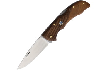 Image of BORDO Brown Wood Jack Knife, 4.25in Closed, 3in, Stainless Steel, Satin Blade, Brown Wood Handle, JACK KNIFE DARK BROWN