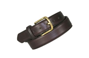 Image of Boston Leather 1 1/2 Feather Edge Dress Belt, Brown - 6451-1-42
