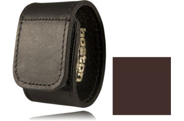 Image of Boston Leather 1 3/4 Double Wide Belt Keeper, Hook And Loop, Brown - 5497-BRN-1