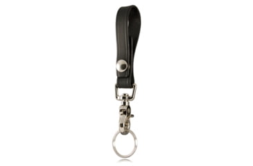 Image of Boston Leather 3/4 Key Loop w/Deluxe Key Snap, Black, 5457-2-GLD