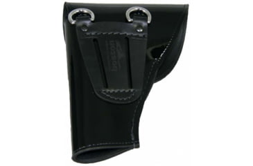 Image of Boston Leather Clarino Leather Flap Holster, Glock 19/21/22/23, Sig Sauer P226, Gold Snap, 5030-2-GLD