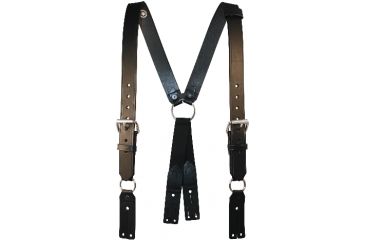 Image of Boston Leather Fireman's Leather Suspenders - 9175-1