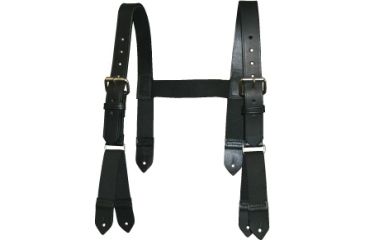 Image of Boston Leather H- Back Leather Suspenders 6 P - 9178R-1