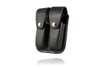 Image of Boston Leather Open Top Clip Pouch. Double Basketweave - 5602OT-3