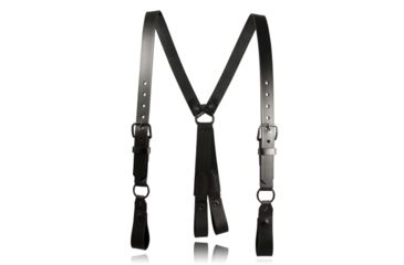 Image of Boston Leather Police Leather Suspenders, Plain - 9180-1-2X