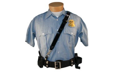 Image of Boston Leather Sam Browne Shoulder Strap D-Rings Included, Black, Extra Small, 6511-1-XS