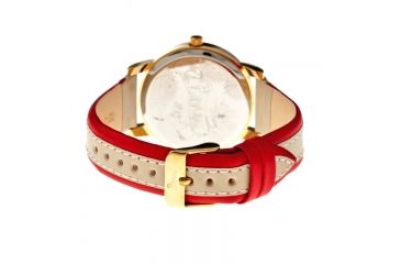 Image of Boum Bm2202 Contraire Ladies Watch, Silver, Red Leather BOUBM2202