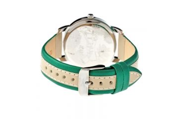 Image of Boum Bm2204 Contraire Ladies Watch, Silver, Green Leather BOUBM2204