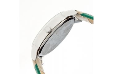 Image of Boum Bm2204 Contraire Ladies Watch, Silver, Green Leather BOUBM2204