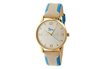 Image of Boum Bm2205 Contraire Ladies Watch, Silver, Cerulean Leather BOUBM2205
