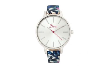 Image of Boum Insouciant Leatherette Watch, Silver, BOUBM5301