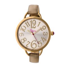 Image of Boum Cirque Sunray-Dial Leather-Band Watch, Brown, Standard BOUBM4403