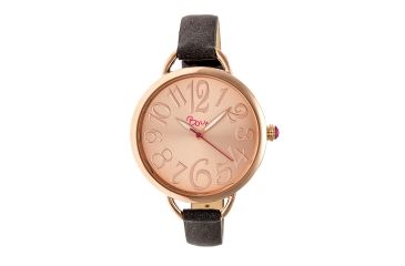 Image of Boum Cirque Sunray-Dial Leather-Band Watch, Black, Standard BOUBM4405