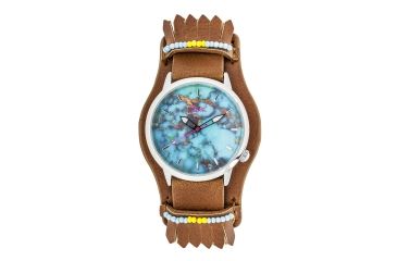 Image of Boum Originaire Leather-Band Watch w/Fringed Sheath, Brown, Standard BOUBM4004