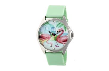 Image of Boum Paradis Flamingo Dial Strap Watch, Mint, Standard BOUBM4102