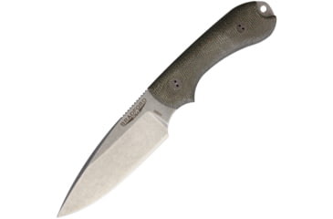 Image of Bradford Knives Guardian 3 3D OD Green Knife, 3.25 stonewash finish Bohler N690 stainless blade, OD green linen micarta handle, 3FE-102-N690
