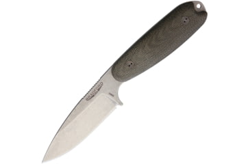 Image of Bradford Knives Guardian 3.5 OD Green Knife, 3.5 stonewash finish Bohler N690 stainless blade, Green linen micarta handle, 3.5S-102-N690