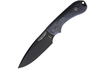 Image of Bradford Knives Guardian 3D Black DLC Knife, 3.5 black DLC coated Bohler N690 stainless blade, Black canvas micarta handle, 3FE-101B-N690