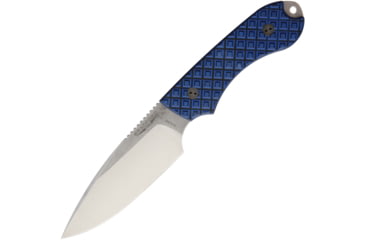 Image of Bradford Knives Guardian 4 Black / Blue Knife, 4.5 stonewash finish Bohler N690 stainless drop p, Textured g10 handle, 4FE-013-N690