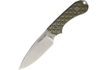 Image of Bradford Knives Guardian3 EDC OD Green Fixed Blade Knife, 3.5in, Stonewash, OD Green, G10 Handle BRAD02